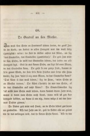 68. De Gaudeif un sien Meester.