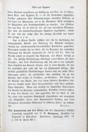 445-447 [Rezension] Bartmann, Bernhard, Das Himmelreich und sein König