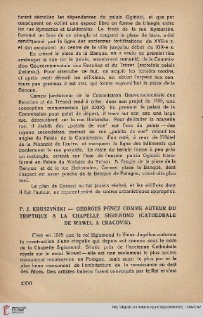R. 2: Georges Pencz comme auteur du triptique a la Chapelle Sigismond (Cathedrale de Wawel a Cracovie)