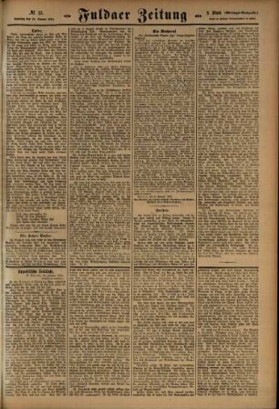 Dritte Ausgabe vom Samstag, den 16. Januar 1915.