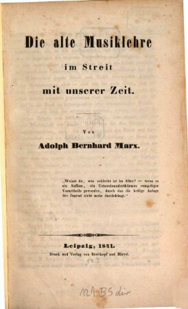 Die alte Musiklehre im Streit mit unserer Zeit