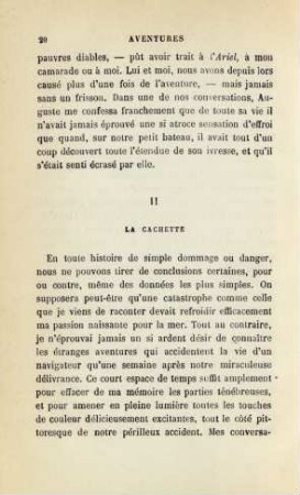 II. La cachette