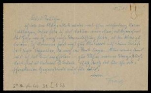 Brief von Franz Rosenzweig an Gertrud Oppenheim