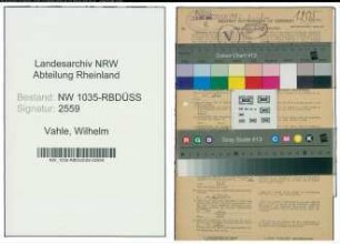 Entnazifizierung Wilhelm Vahle , geb. 12.02.1910 (Steiger)