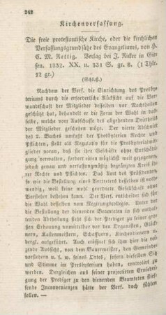242-255 Kirchenverfassung