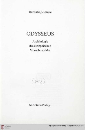 Odysseus : Archäologie des europäischen Menschenbildes