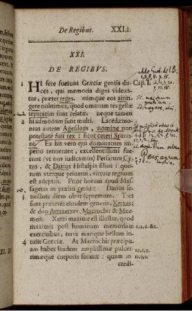 XXI. De Regibus