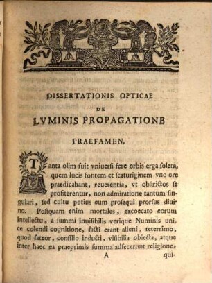 Diss. optica de propagatione luminis