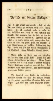 Vorrede zur vierten Auflage