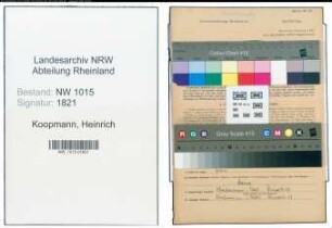 Entnazifizierung Heinrich Koopmann , geb. 12.01.1904 (Bueroangestellter)