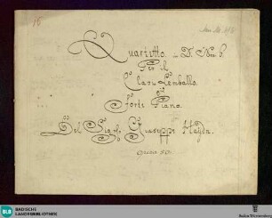 Quartets. Arr - Don Mus.Ms. 696 : cemb; D; Hob III:49