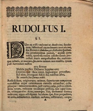 Diss. hist. rerum Rudolfi I. imperatoris partem primam complexa