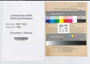 Entnazifizierung Gertrud Graumann , geb. 29.07.1901 (Bueroangest.)