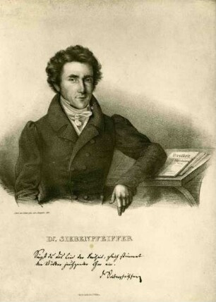 Dr. Siebenpfeiffer. Hambach 1832. Steindruckzeichnung von Bolgard