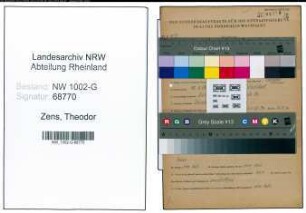 Entnazifizierung Theodor Zens, geb. 30.03.1908 (Schneider)