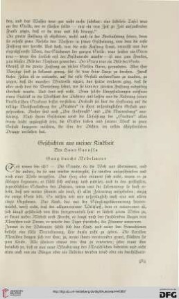 Geschichten aus meiner Kindheit