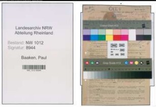 Entnazifizierung Paul Baaken , geb. 06.02.1916 (Angestellter)