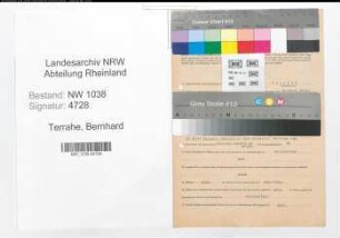 Entnazifizierung Bernhard Terrahe , geb. 28.08.1913 (Arzt)