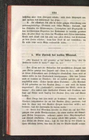 ¬Ein¬ Spruch des weisen Mannes