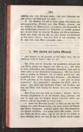 ¬Ein¬ Spruch des weisen Mannes