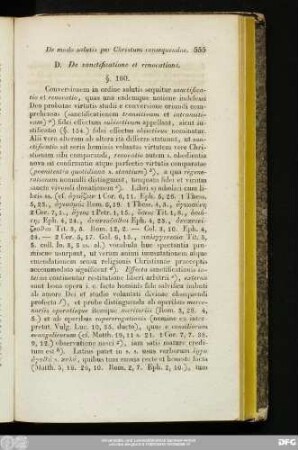 D. De sanctificatione et renovatione.
