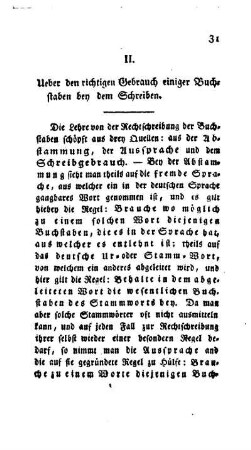 Ueber den richtigen Gebrauch einiger Buchstaben bey dem Schreiben