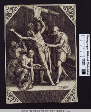 Häutung des Hl. Bartholomäus am Kreuz.