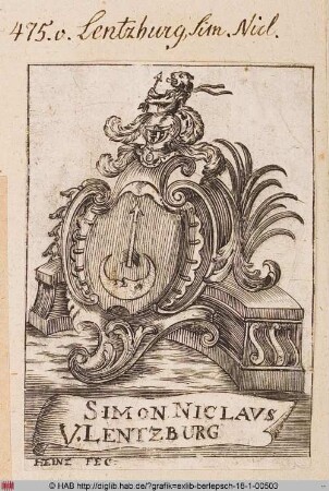 Wappen des Simon Niclaus von Lentzburg