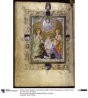 Gebetbuch, Die betenden Stifter mit ihren Schutzheiligen und Maria