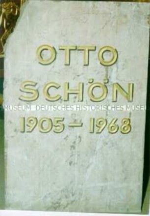 Grab-/Gedenkplatte "Otto Schön"
