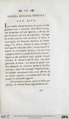 Vecchia Baccante Ubbriaca. Tav. XLVII