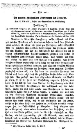 Die neuesten philologischen Bestrebungen der Franzosen