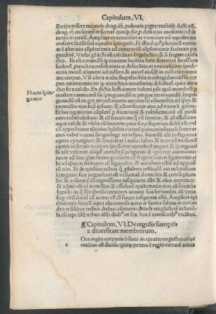 Capitulum. VI. De regulis sumptis a diversitate membrorum.