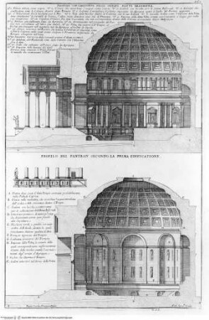 Templum vaticanum et ipsius origo - p. 465: Pantheon, sezione dell'edificio di Agrippa