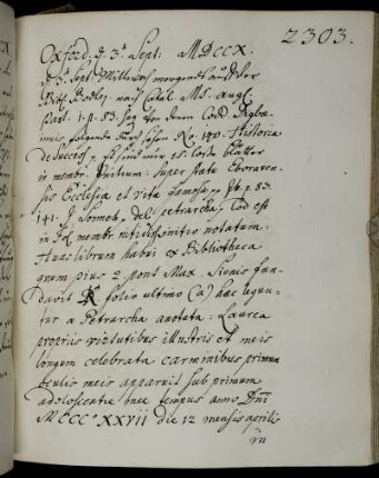 Oxford 3. September - 7. Oktober 1710