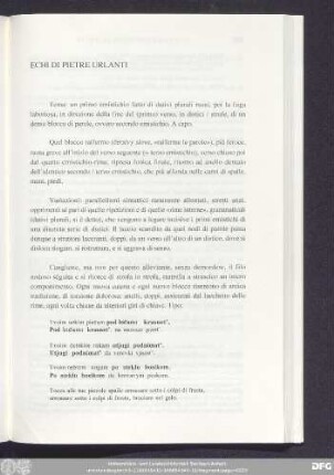 Echi Di Pietre Urlanti