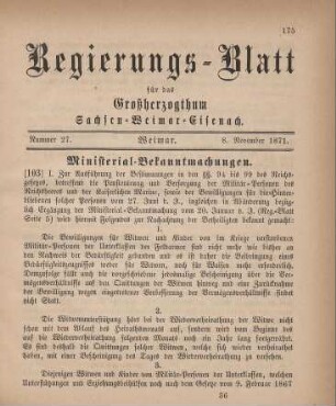 Nr. 27 : 8. November 1871