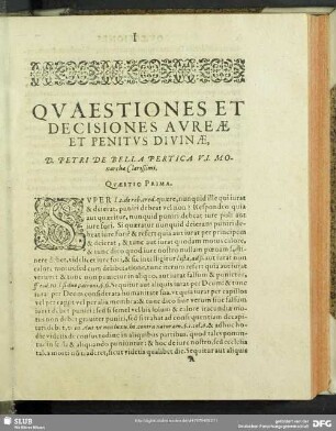 Quaestio Prima - Quaestio LXLIX