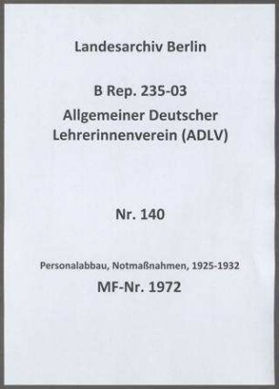 Personalabbau und Notmaßnahmen