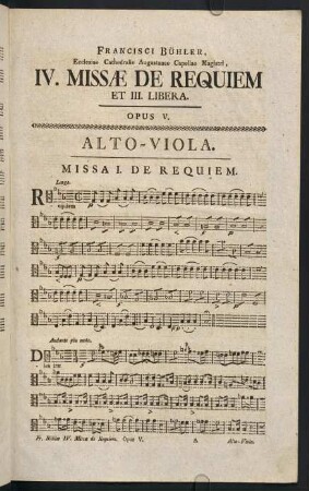 1-4, Missa I. De Requiem - Alto-Viola