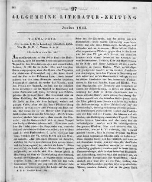 Harleß, G. C. A.: Christliche Ethik. Stuttgart: Liesching 1842 (Beschluss von Nr. 96)