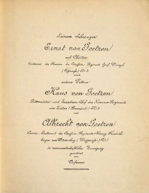 Die altpreußischen von Goetzen