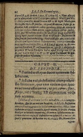 Caput II. De Prosodia.