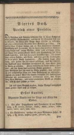 Viertes Buch. Versuch einer Prosodie