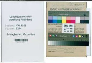 Entnazifizierung Maximilian Schlaghaufer , geb. 26.04.1915 (Feuerwehrmann)