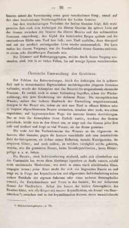 Chemische Umwandlung des Gesteines.