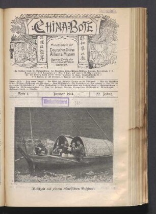 Heft 1. Januar 1914. 22. Jahrg