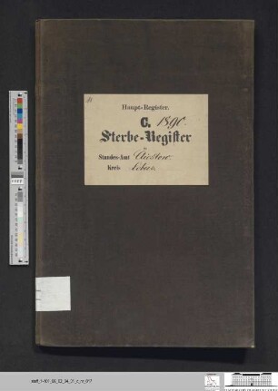 Sterberegister Kliestow 1890