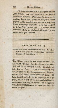 Neunter Abschnitt. Anstalten zur Rückreise. ...