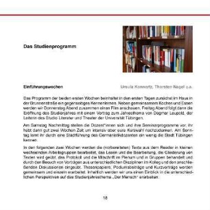 Das Studienprogramm